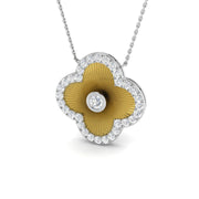Diamond Clover Necklace 1ct Gold in 10K/14K gold and platinum with certified lab-grown or natural diamonds