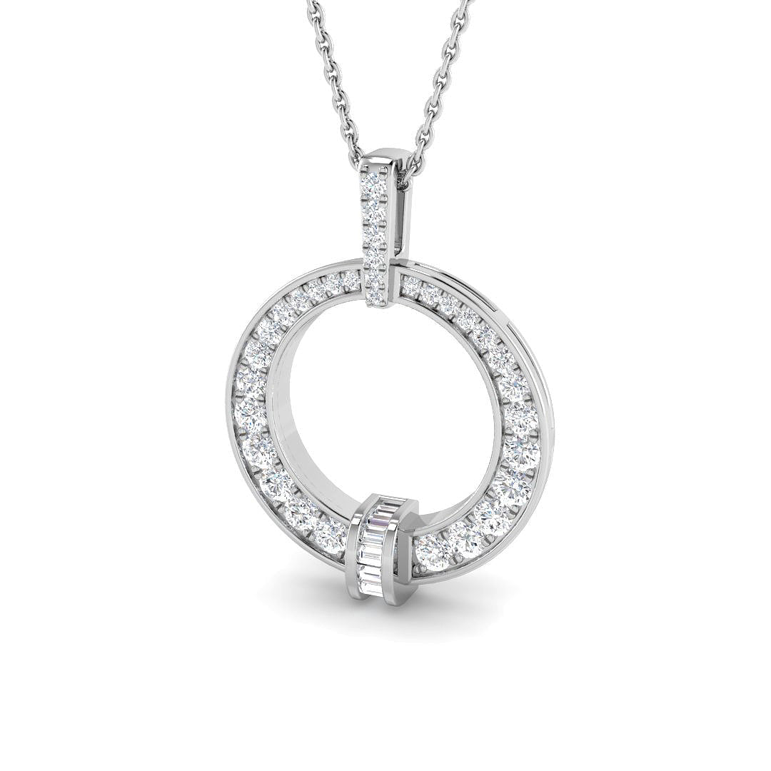 Carat Diamond Necklaces Circle of Life 0.5ct Gold (Without Chain ) in 10K/14K gold and platinum with certified lab-grown or natural diamonds