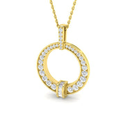 Carat Diamond Necklaces Circle of Life 0.5ct Gold (Without Chain ) in 10K/14K gold and platinum with certified lab-grown or natural diamonds
