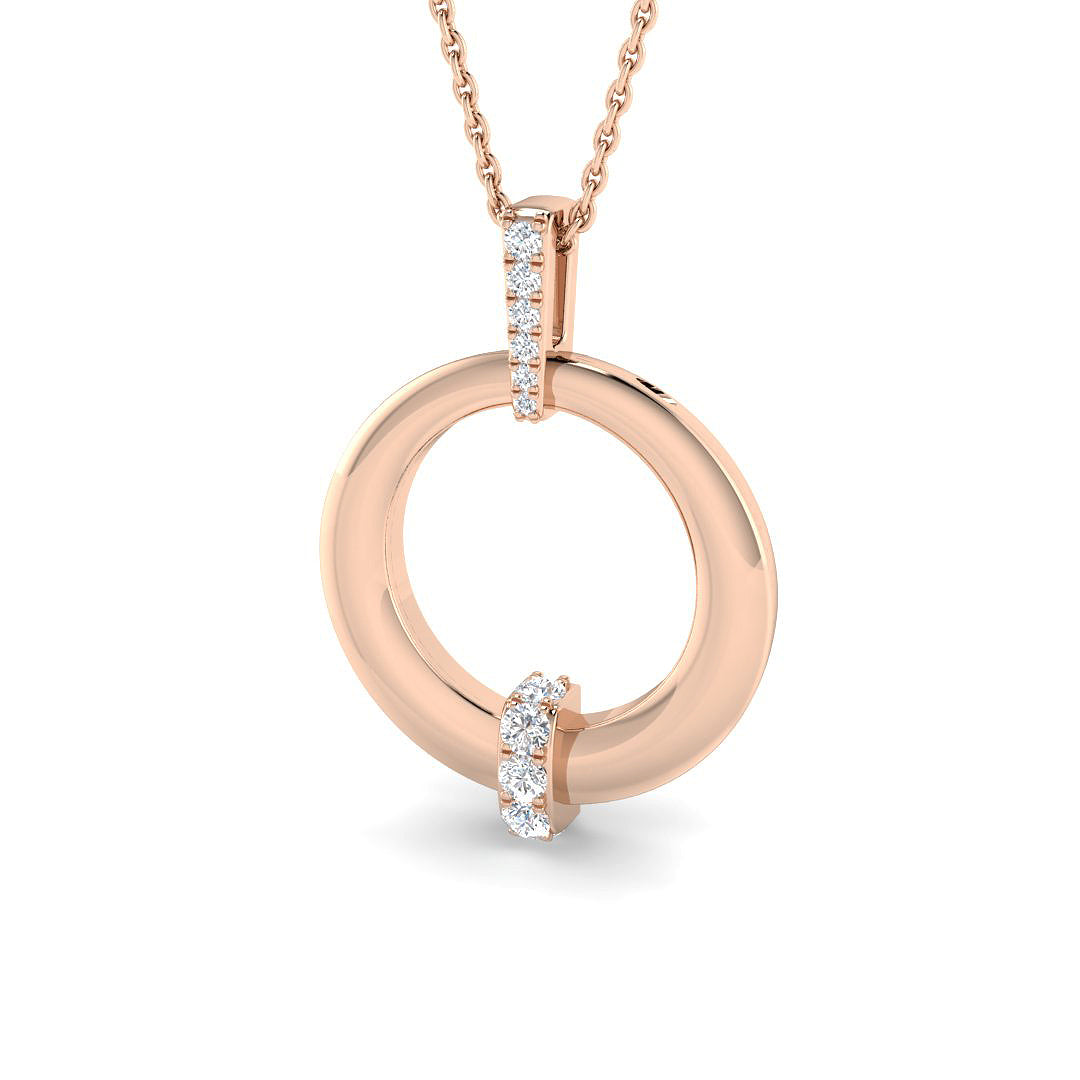 Circle of Life Diamond Pendant 0.5ct in 10K/14K gold and platinum with certified lab-grown or natural diamonds
