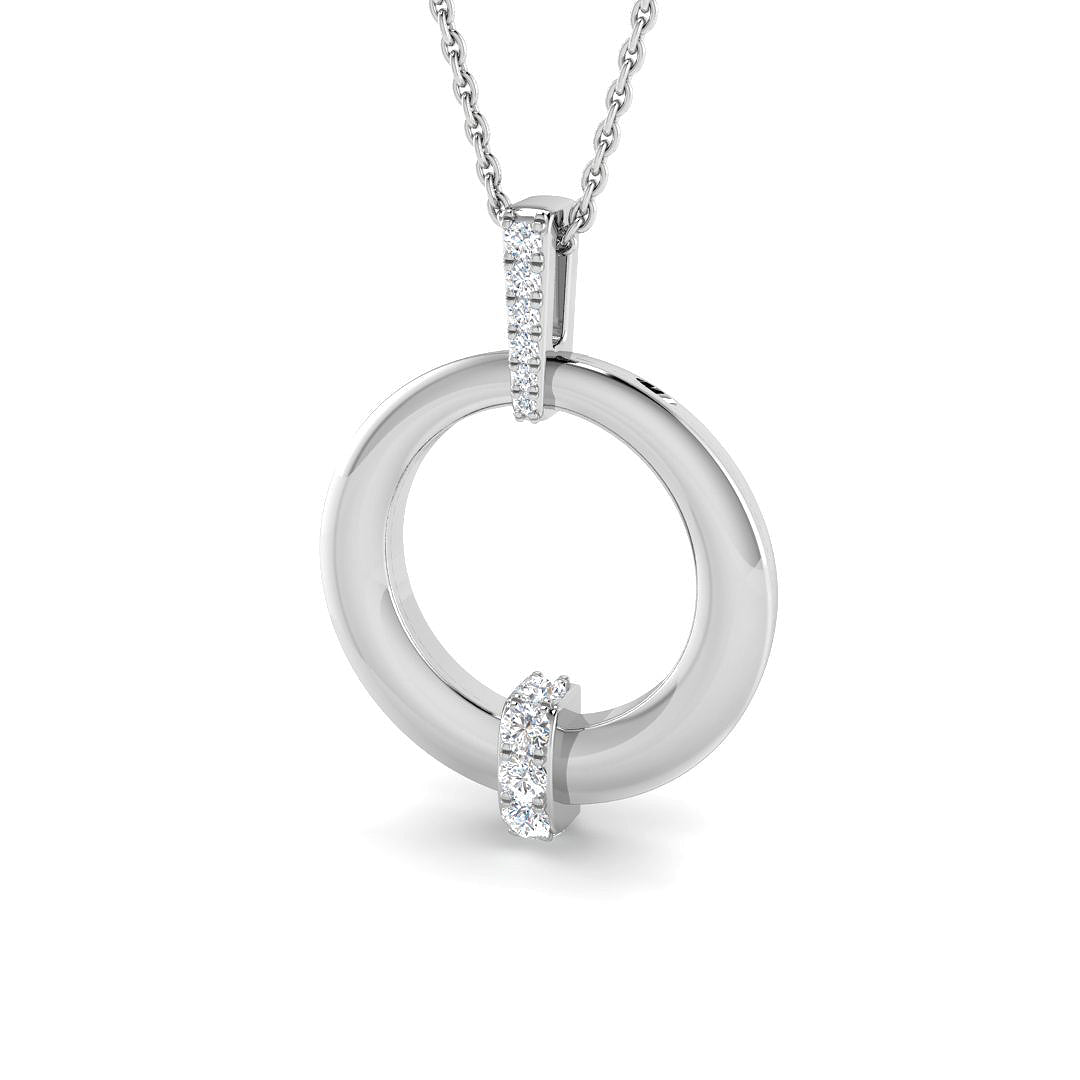 Circle of Life Diamond Pendant 0.5ct in 10K/14K gold and platinum with certified lab-grown or natural diamonds