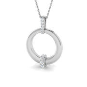 Circle of Life Diamond Pendant 0.5ct in 10K/14K gold and platinum with certified lab-grown or natural diamonds