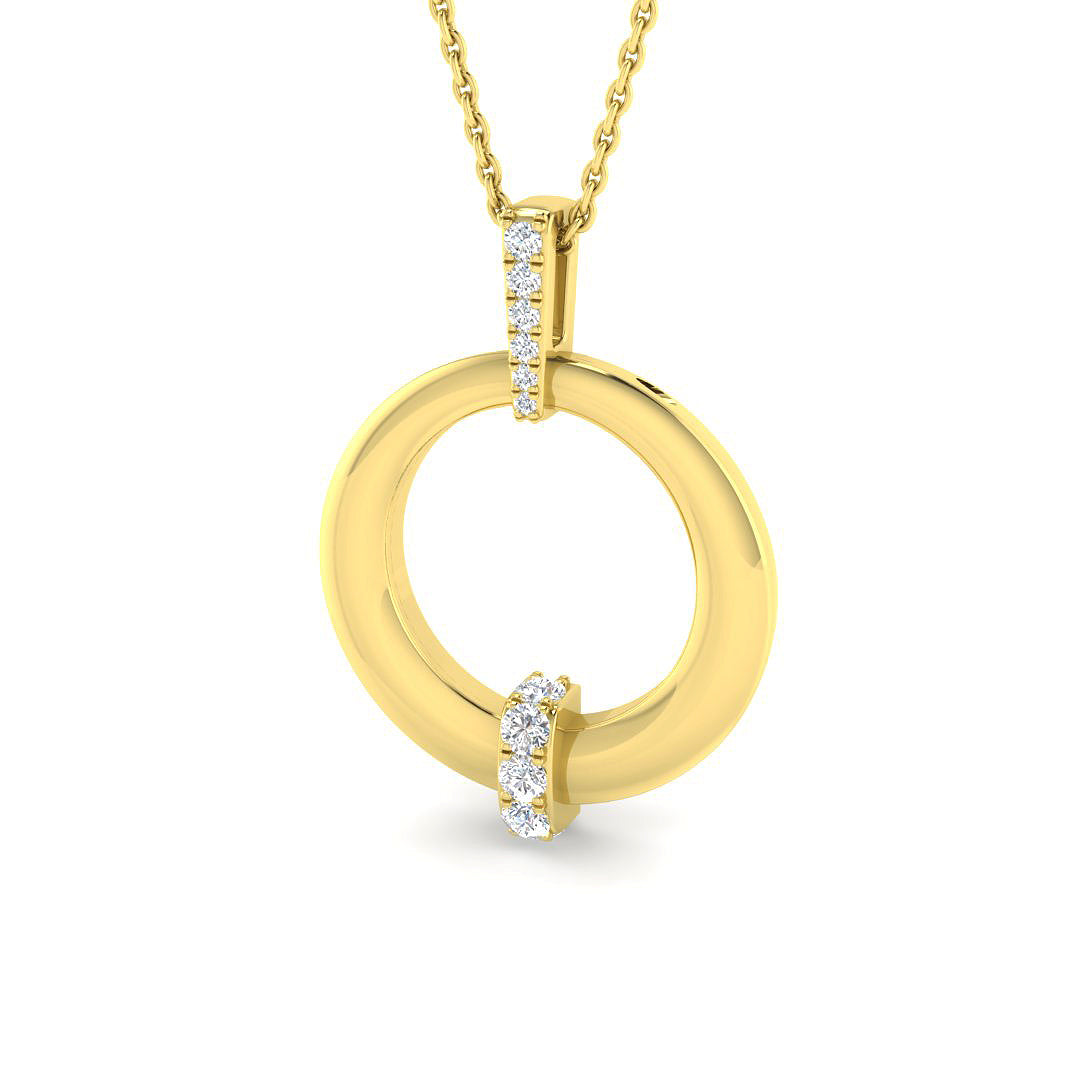 Circle of Life Diamond Pendant 0.5ct in 10K/14K gold and platinum with certified lab-grown or natural diamonds