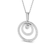 Circle of Life Diamond Pendant 0.5-0.75ct Gold & Platinum Without Chain in 10K/14K gold and platinum with certified lab-grown or natural diamonds