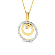Circle of Life Diamond Pendant 0.5-0.75ct Gold & Platinum Without Chain in 10K/14K gold and platinum with certified lab-grown or natural diamonds