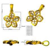 Flower Diamond Pendant Necklace 0.33ct Gold (Without Chain ) in 10K/14K gold and platinum with certified lab-grown or natural diamonds