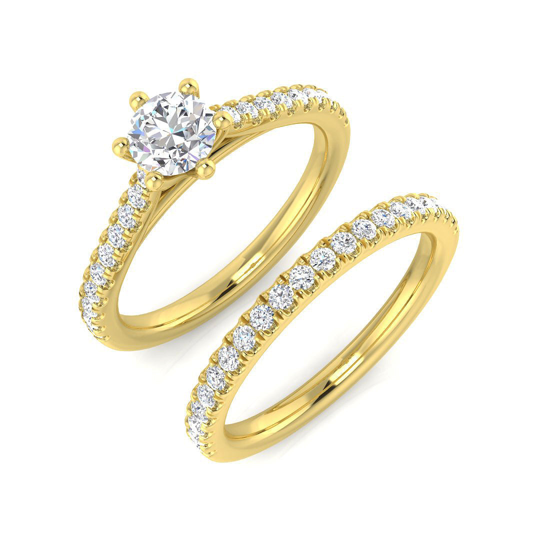 Diamond Okborne Engagement Ring in 10K/14K gold and platinum with certified lab-grown or natural diamonds