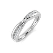 Diamond Half Eternity Ring in 10K/14K gold and platinum with certified lab-grown or natural diamonds