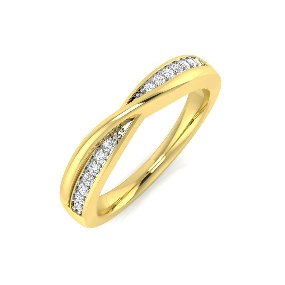 Diamond Half Eternity Ring in 10K/14K gold and platinum with certified lab-grown or natural diamonds