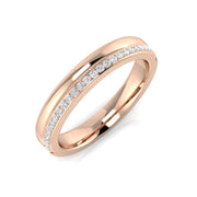 Diamond Half Eternity Ring in 10K/14K gold and platinum with certified lab-grown or natural diamonds