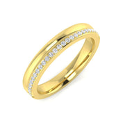 Diamond Half Eternity Ring in 10K/14K gold and platinum with certified lab-grown or natural diamonds
