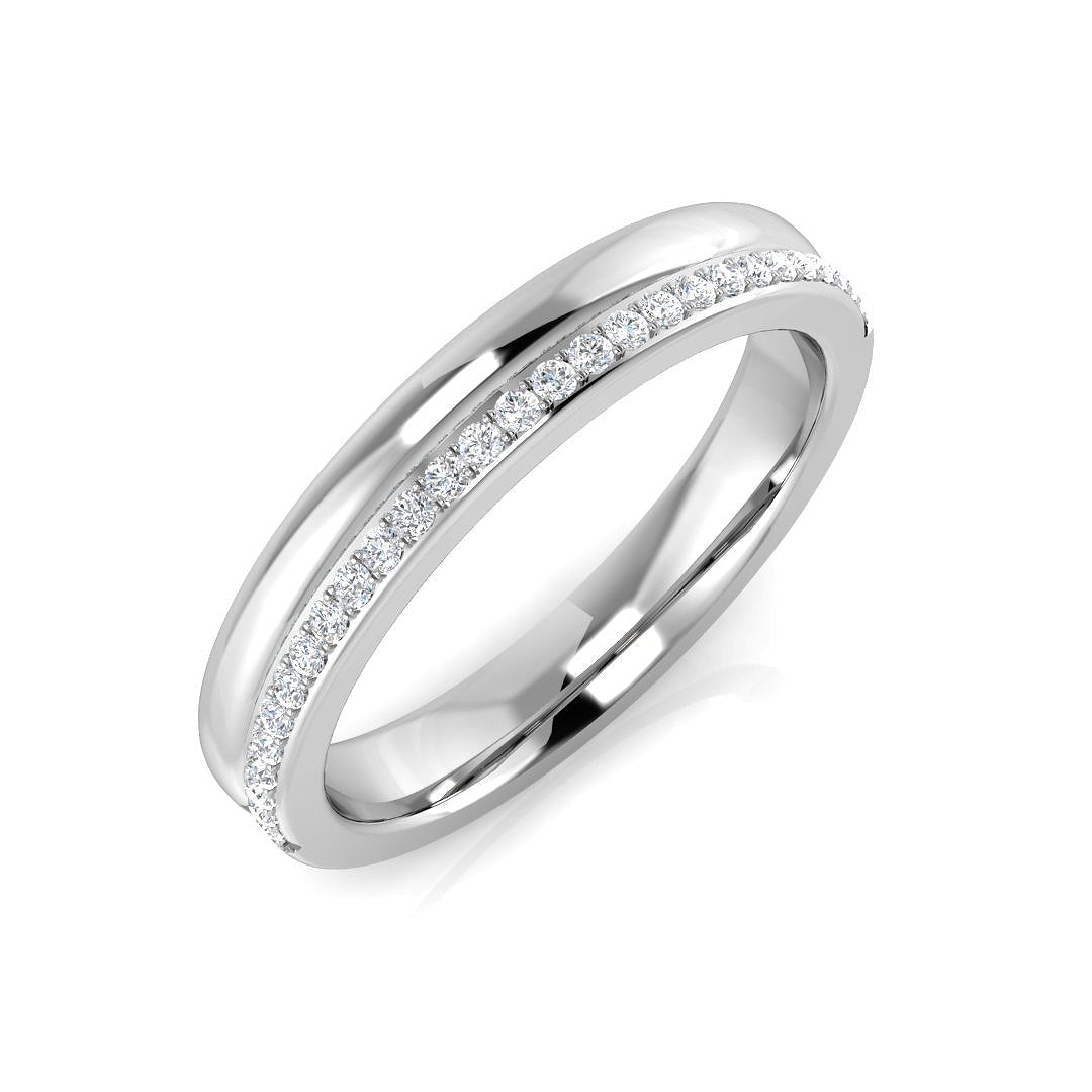 Diamond Half Eternity Ring in 10K/14K gold and platinum with certified lab-grown or natural diamonds