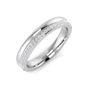 Diamond Half Eternity Ring in 10K/14K gold and platinum with certified lab-grown or natural diamonds
