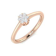 Lab-Grown Round Cut Diamond Cluster Ring in 10K/14K gold and platinum with certified lab-grown or natural diamonds