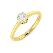 Lab-Grown Round Cut Diamond Cluster Ring in 10K/14K gold and platinum with certified lab-grown or natural diamonds