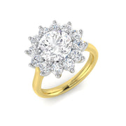 Diamond Okborbe Engagement Ring in 10K/14K gold and platinum with certified lab-grown or natural diamonds