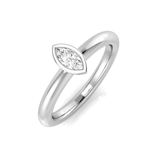 Marquise Diamond Engagement Ring | 10K & 14K Gold, Platinum