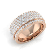 Diamond Pave Ring in 10K/14K gold and platinum with certified lab-grown or natural diamonds