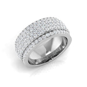 Diamond Pave Ring in 10K/14K gold and platinum with certified lab-grown or natural diamonds