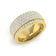 Diamond Pave Ring in 10K/14K gold and platinum with certified lab-grown or natural diamonds