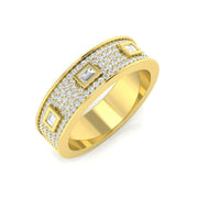 Diamond Baguette & Brilliant Ring in 10K/14K gold and platinum with certified lab-grown or natural diamonds