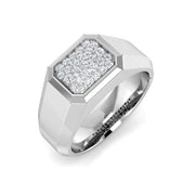 Diamond Okehampton Signet Ring in 10K/14K gold and platinum with certified lab-grown or natural diamonds
