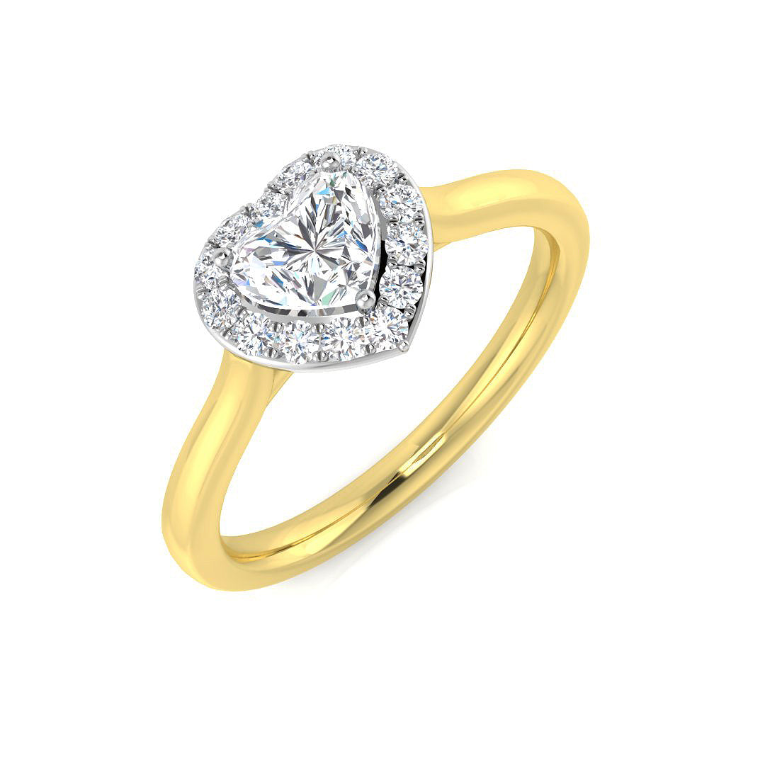 Diamond Norham Engagement Ring in 10K/14K gold and platinum with certified lab-grown or natural diamonds