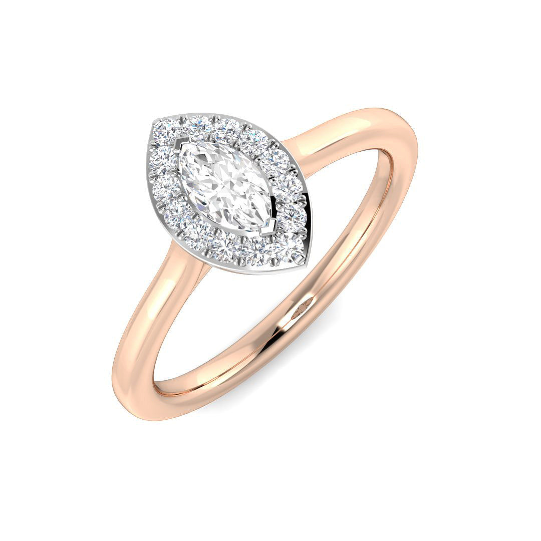 Diamond Harlech Engagement Ring in 10K/14K gold and platinum with certified lab-grown or natural diamonds