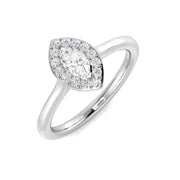 Diamond Harlech Engagement Ring in 10K/14K gold and platinum with certified lab-grown or natural diamonds