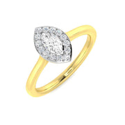 Diamond Harlech Engagement Ring in 10K/14K gold and platinum with certified lab-grown or natural diamonds