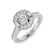 Diamond Covebtry Engagement Ring in 10K/14K gold and platinum with certified lab-grown or natural diamonds