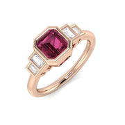 Diamond Aberdeeb Multi Sapphire Ring in 10K/14K gold and platinum with certified lab-grown or natural diamonds