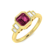 Diamond Aberdeeb Multi Sapphire Ring in 10K/14K gold and platinum with certified lab-grown or natural diamonds