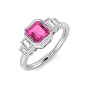 Diamond Aberdeeb Multi Sapphire Ring in 10K/14K gold and platinum with certified lab-grown or natural diamonds