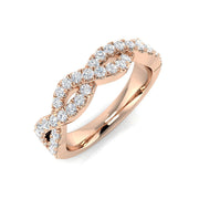 Infinity Diamond Link Ring in 10K/14K gold and platinum with certified lab-grown or natural diamonds