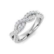 Infinity Diamond Link Ring in 10K/14K gold and platinum with certified lab-grown or natural diamonds