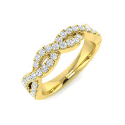 Infinity Diamond Link Ring in 10K/14K gold and platinum with certified lab-grown or natural diamonds