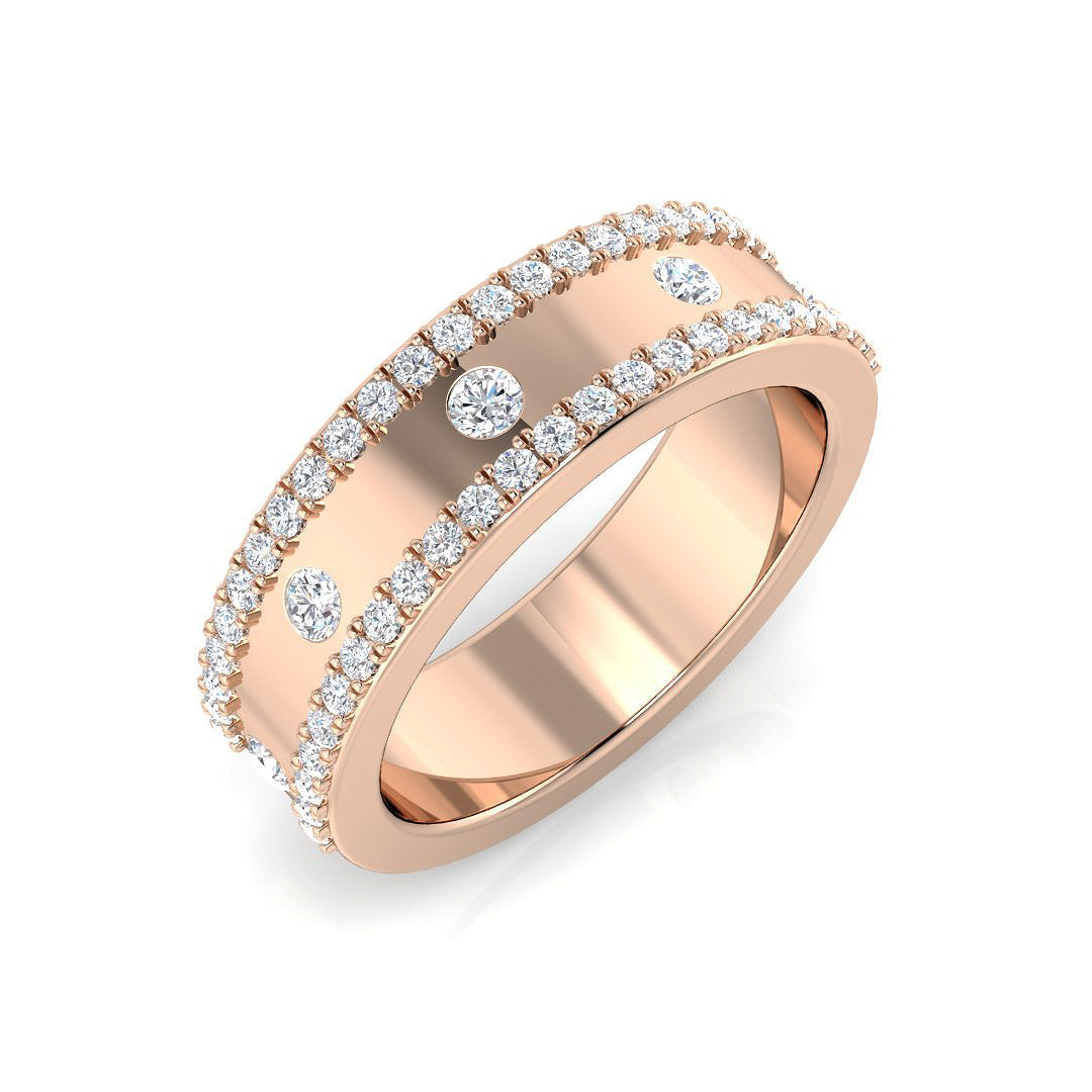 Lab-Grown Diamond Half Eternity Ring in 10K/14K gold and platinum with certified lab-grown or natural diamonds