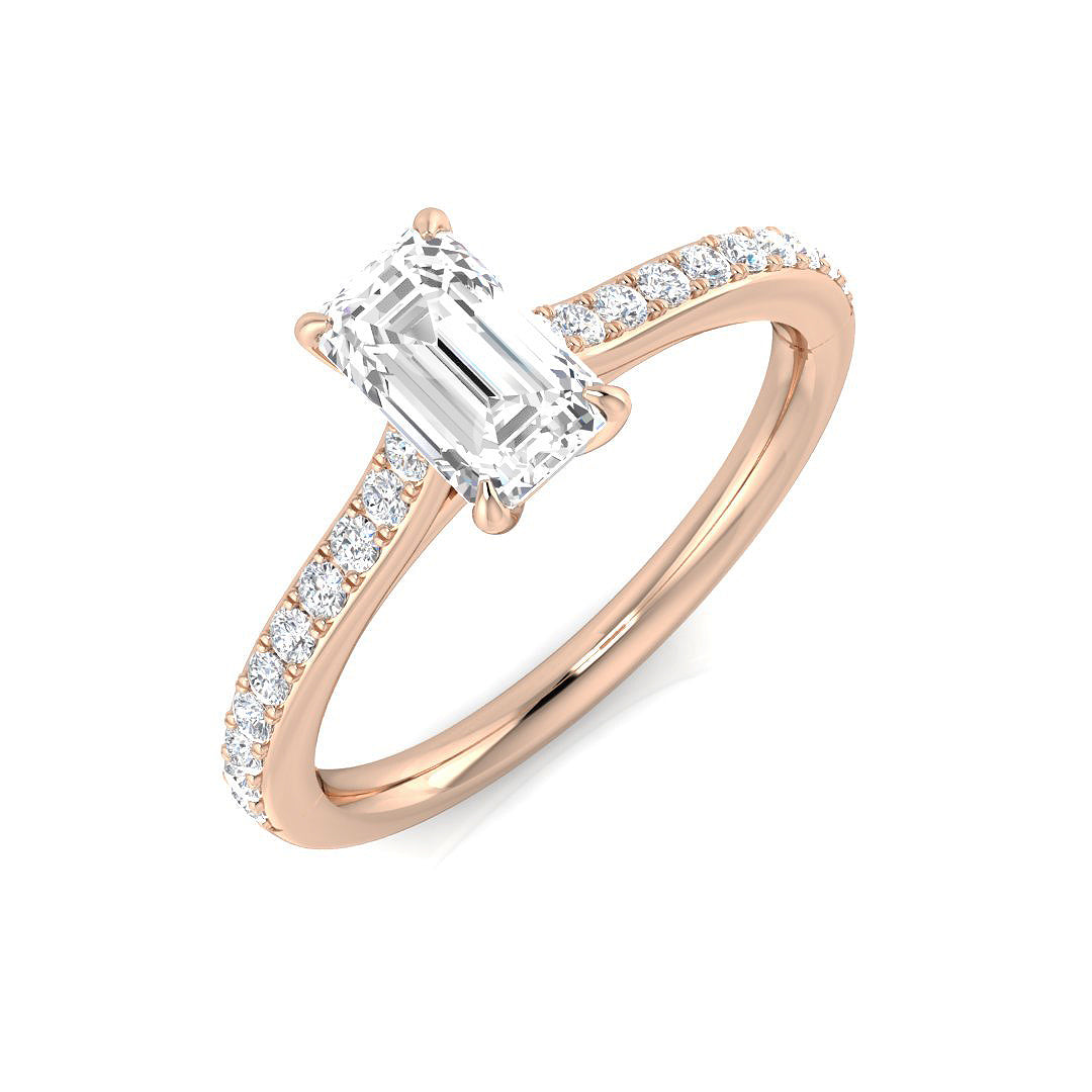 Diamond Henley Engagement Ring in 10K/14K gold and platinum with certified lab-grown or natural diamonds