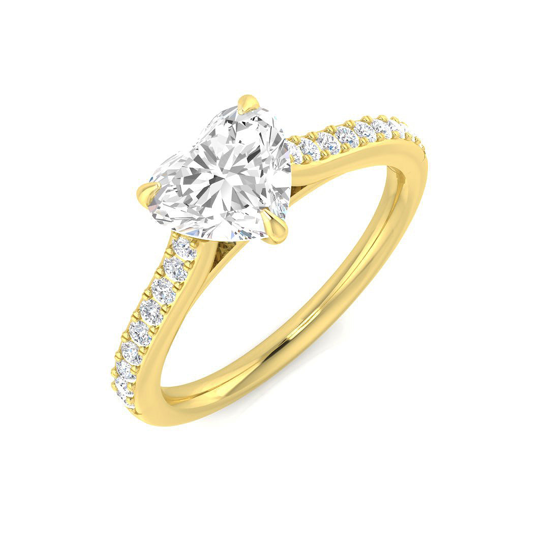 Diamond Thame Engagement Ring in 10K/14K gold and platinum with certified lab-grown or natural diamonds