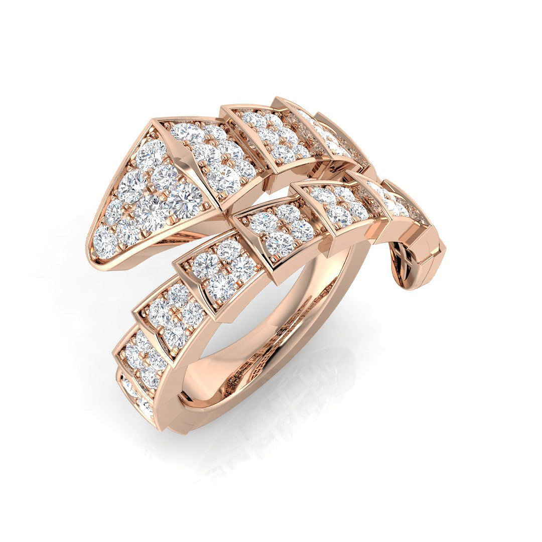 Bold Diamond Statement Ring in 10K/14K gold and platinum with certified lab-grown or natural diamonds