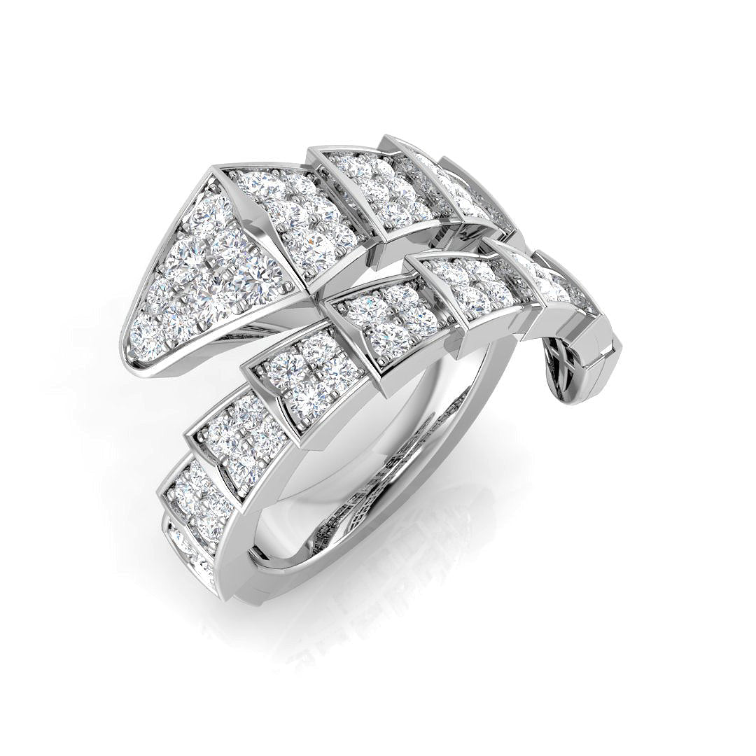 Bold Diamond Statement Ring in 10K/14K gold and platinum with certified lab-grown or natural diamonds