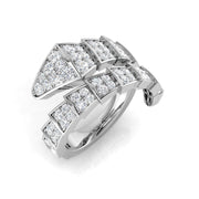 Bold Diamond Statement Ring in 10K/14K gold and platinum with certified lab-grown or natural diamonds
