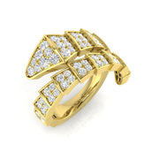 Bold Diamond Statement Ring in 10K/14K gold and platinum with certified lab-grown or natural diamonds