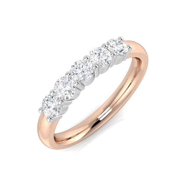 Diamond Woking 5 Stone Ring | 10K & 14K Gold, Platinum
