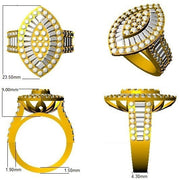Lab-Grown Diamond Baguette & Round Brilliant Ring in 10K/14K gold and platinum with certified lab-grown or natural diamonds