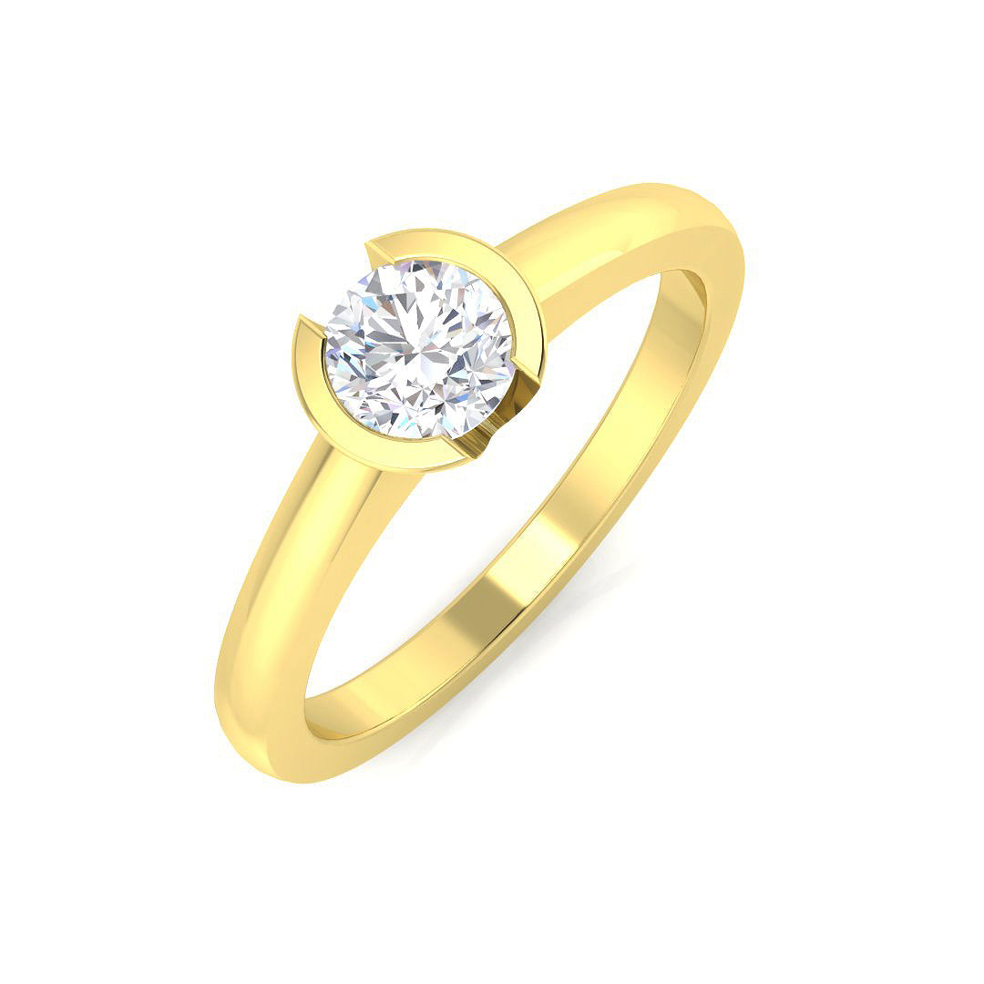Diamond Engagement Ring in 10K/14K gold and platinum with certified lab-grown or natural diamonds