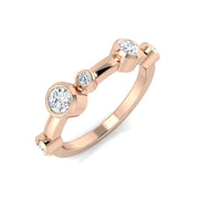 Round Lab Grown Diamond Bubble Ring Platinum UK Hallmarked in 10K/14K gold and platinum with certified lab-grown or natural diamonds