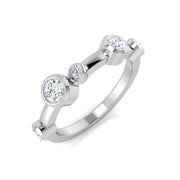 Round Lab Grown Diamond Bubble Ring Platinum UK Hallmarked in 10K/14K gold and platinum with certified lab-grown or natural diamonds
