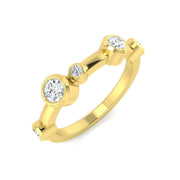 Round Lab Grown Diamond Bubble Ring Platinum UK Hallmarked in 10K/14K gold and platinum with certified lab-grown or natural diamonds